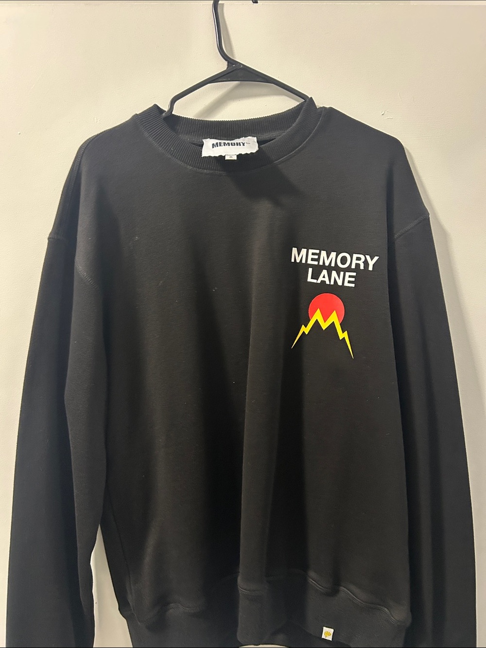 Black Graphic Crewneck Sweatshirt